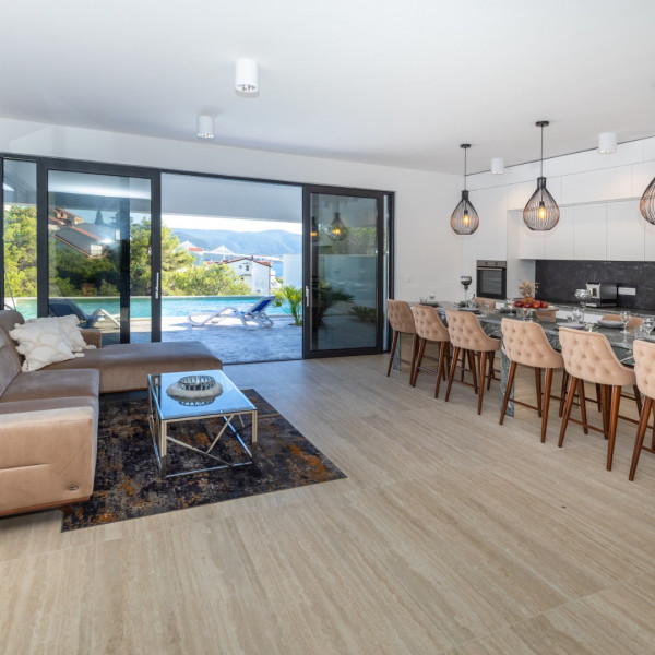 Living room, Adria View, Adria View - Luxury Villa in Dalmatia with Pool and Sea View Komarna